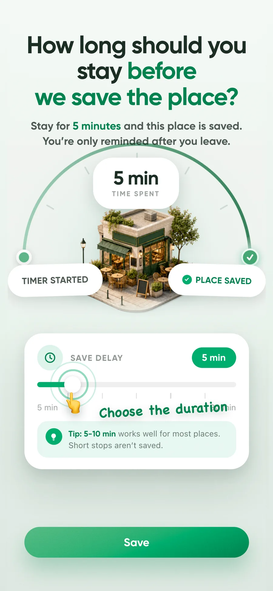Choose how long a stay counts